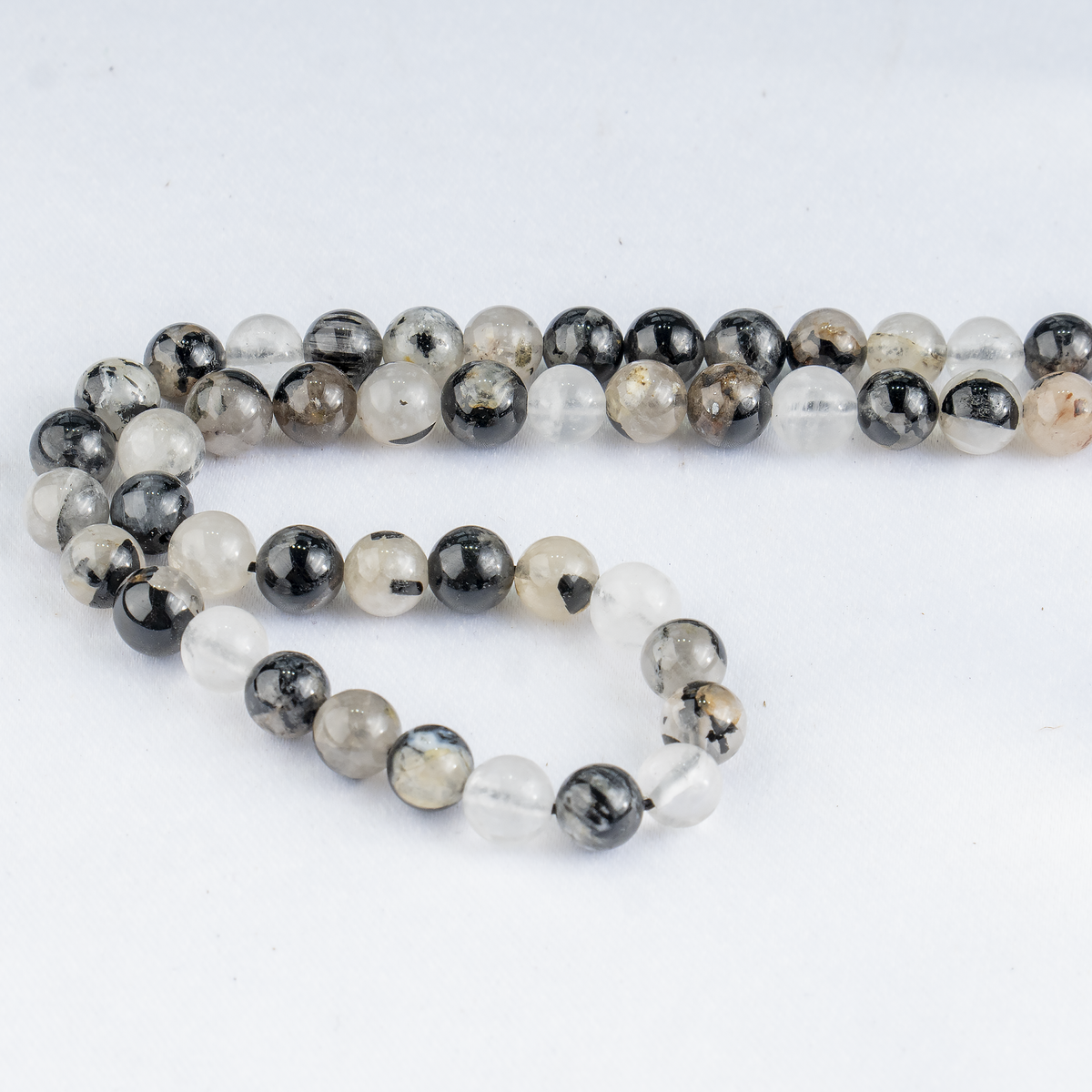 Black Rutile Beads, Natural Round Crystal Beads 6mm to 12mm  DestGlow