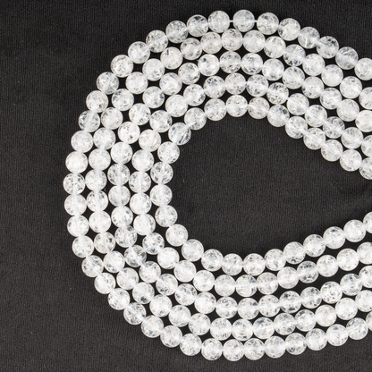 Crack Crystal Beads, Natural Round Crystal Beads 8mm, 10mm