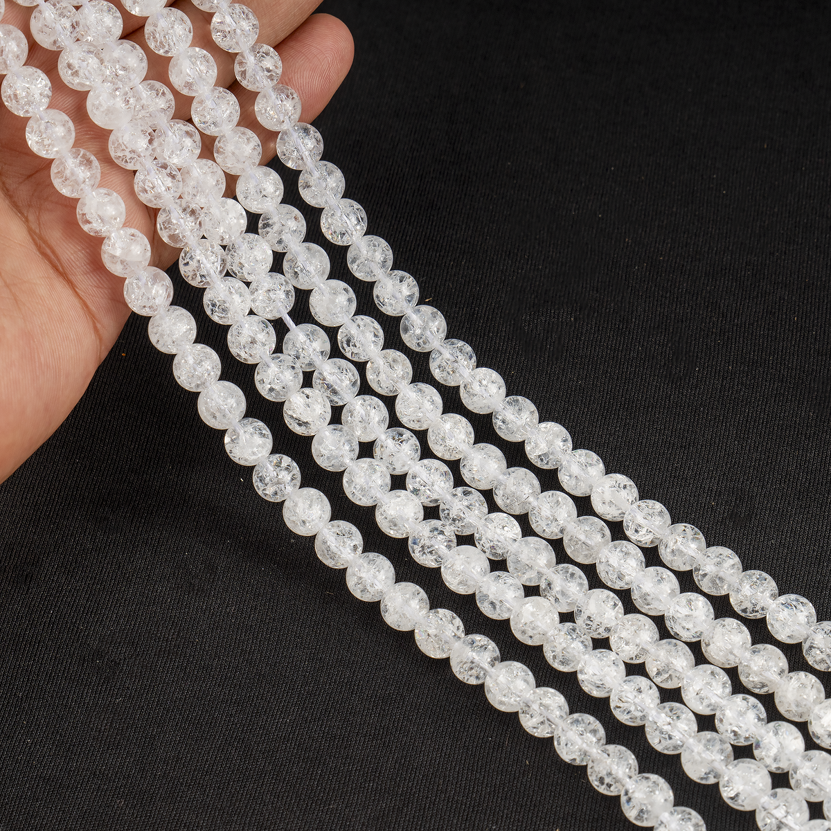 Crack Crystal Beads, Natural Round Crystal Beads 8mm, 10mm