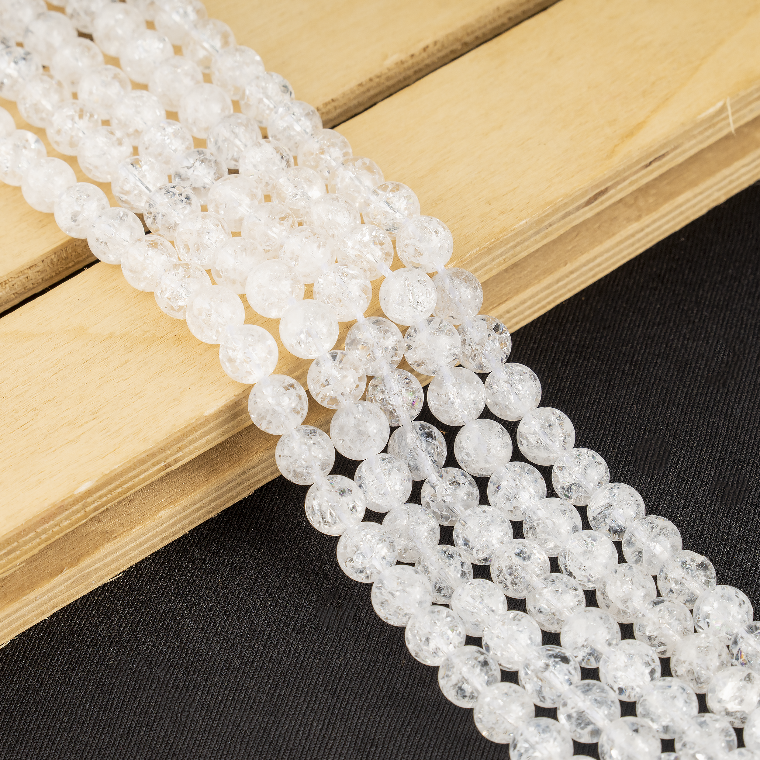 Crack Crystal Beads, Natural Round Crystal Beads 8mm, 10mm  DestGlow