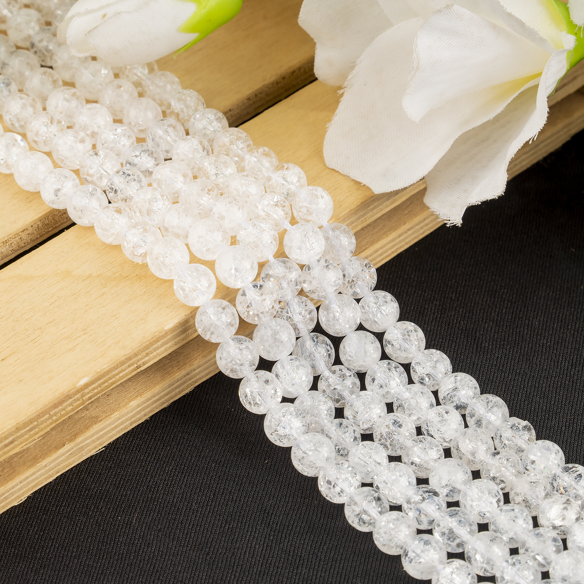 Crack Crystal Beads, Natural Round Crystal Beads 8mm, 10mm