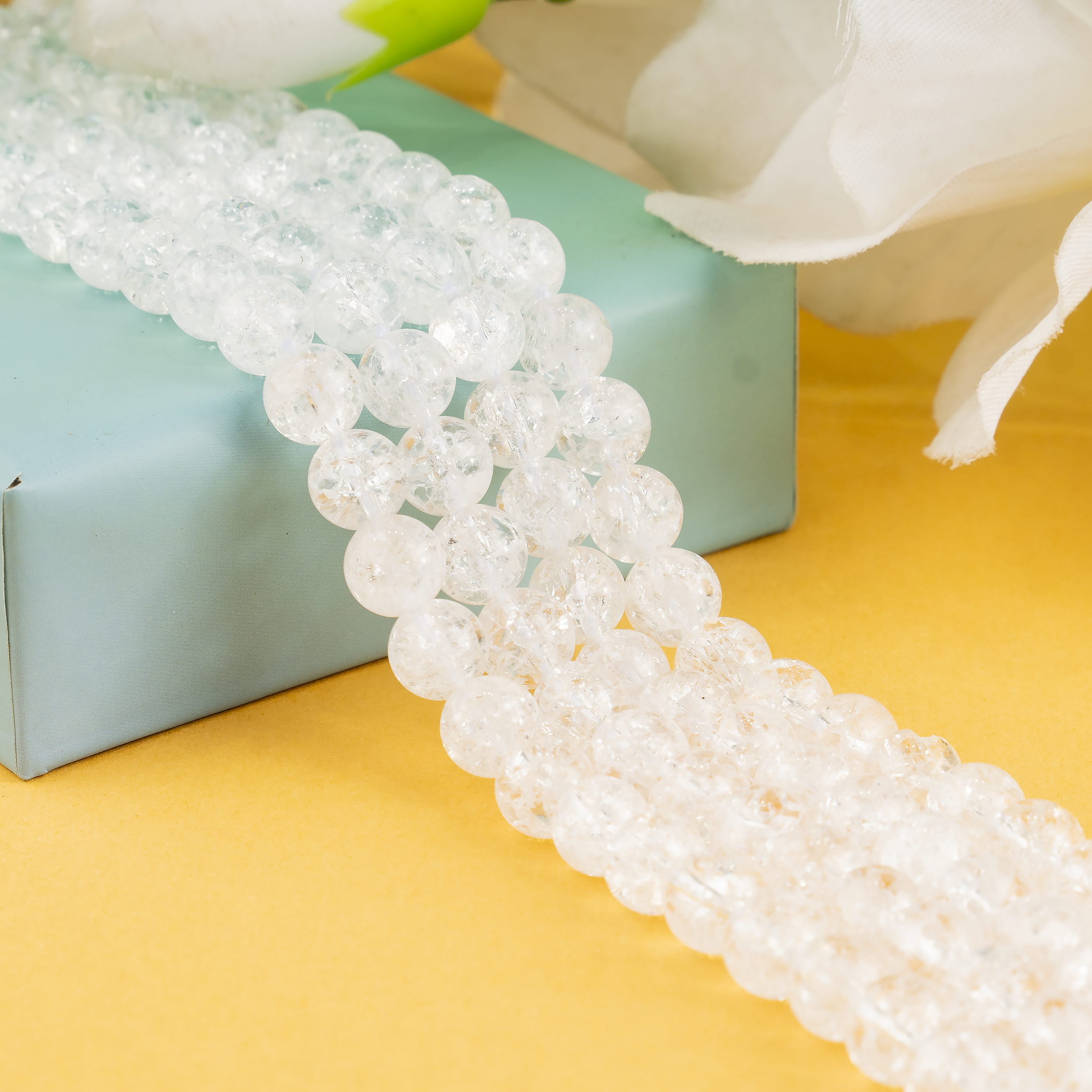 Crack Crystal Beads, Natural Round Crystal Beads 8mm, 10mm  DestGlow