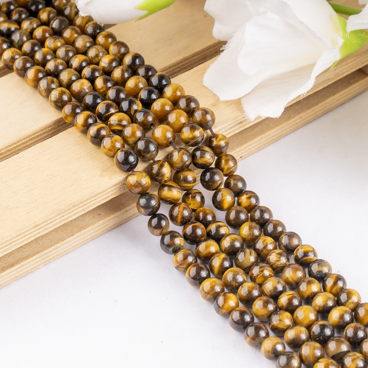 Tiger Eye Beads, Natural Round Crystal Beads 4mm to 16mm  DestGlow