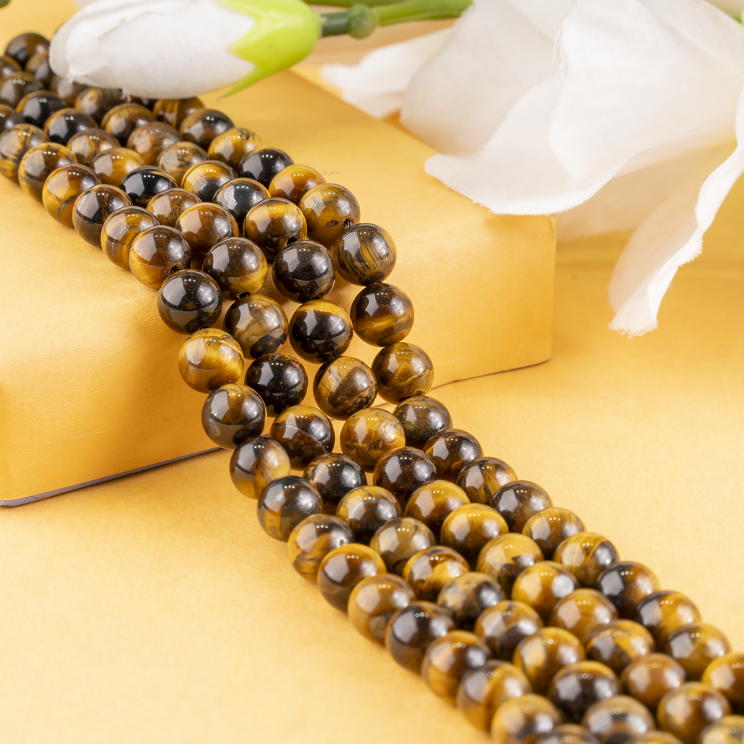 Tiger Eye Beads, Natural Round Crystal Beads 4mm to 16mm  DestGlow