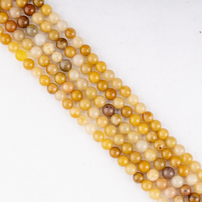 Yellow Aventurine Beads, Natural Round Crystal Beads 6mm to 10mm  DestGlow