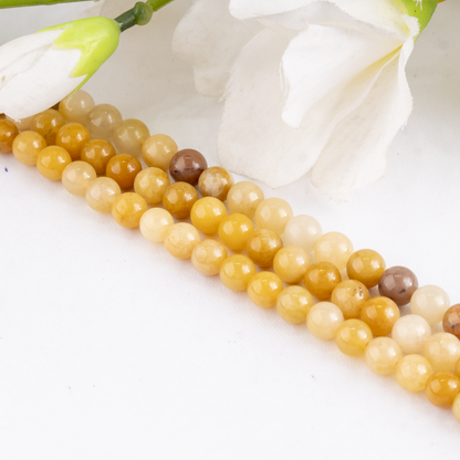 Yellow Aventurine Beads, Natural Round Crystal Beads 6mm to 10mm  DestGlow