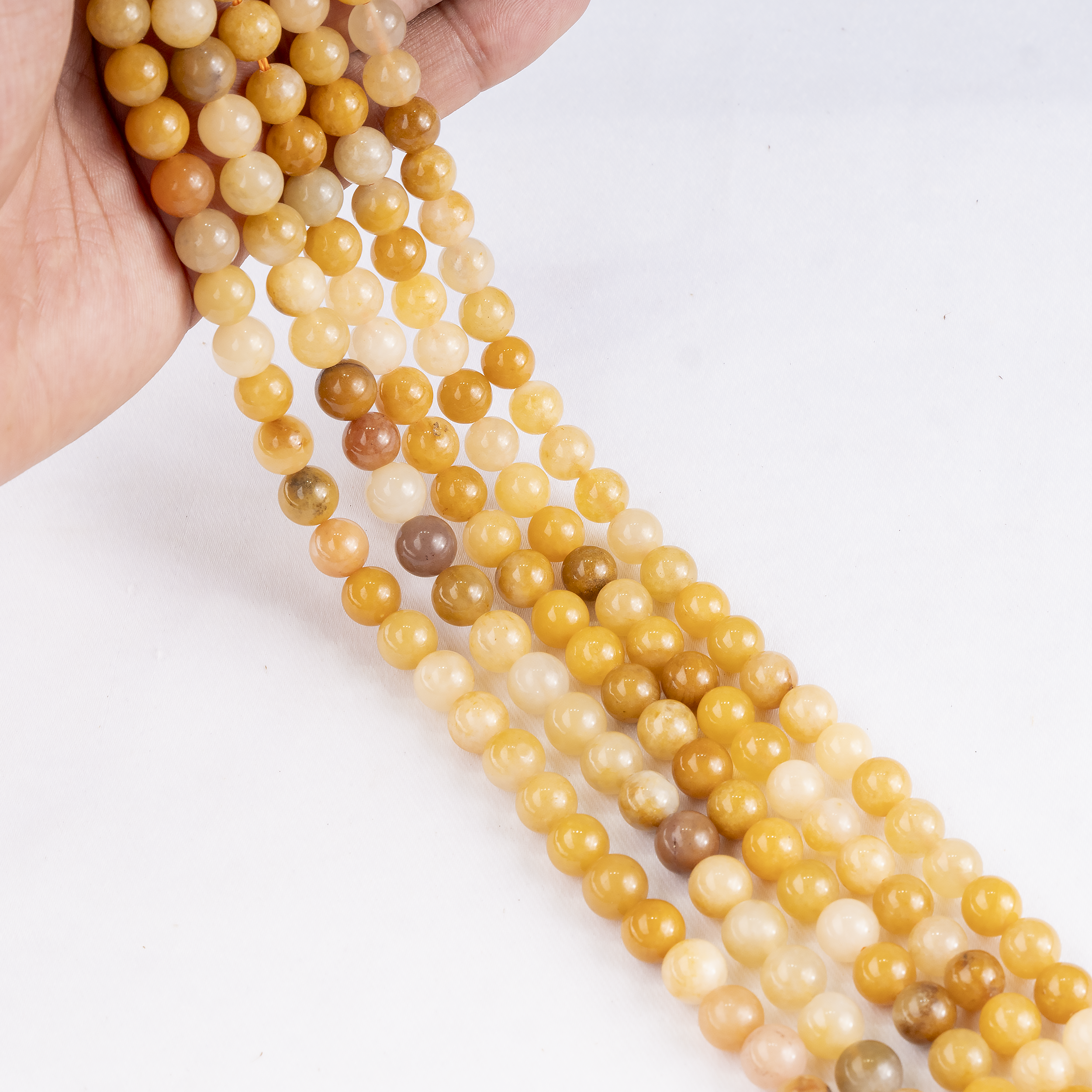 Yellow Aventurine Beads, Natural Round Crystal Beads 6mm to 10mm  DestGlow