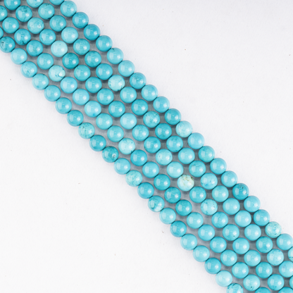 Turquoise Howlite Beads, Natural Round Crystal Beads 4mm to 12mm  DestGlow