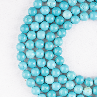 Turquoise Howlite Beads, Natural Round Crystal Beads 4mm to 12mm  DestGlow