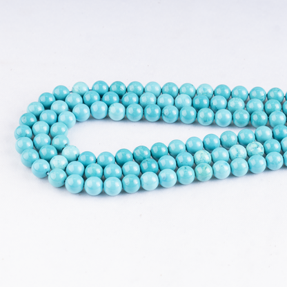 Turquoise Howlite Beads, Natural Round Crystal Beads 4mm to 12mm  DestGlow