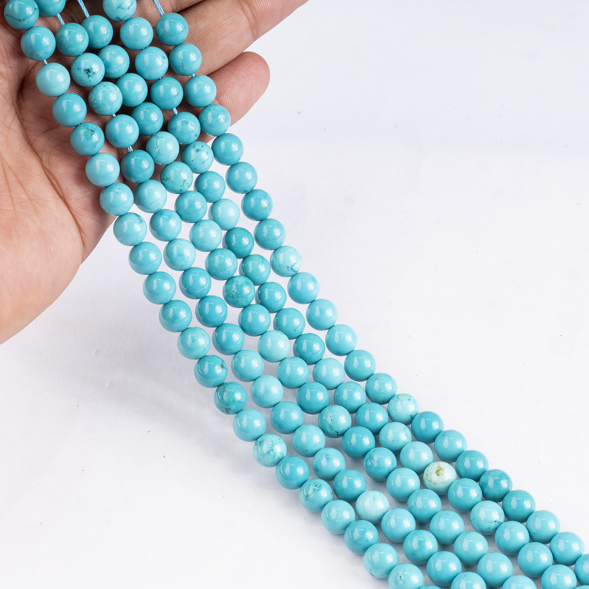 Turquoise Howlite Beads, Natural Round Crystal Beads 4mm to 12mm  DestGlow