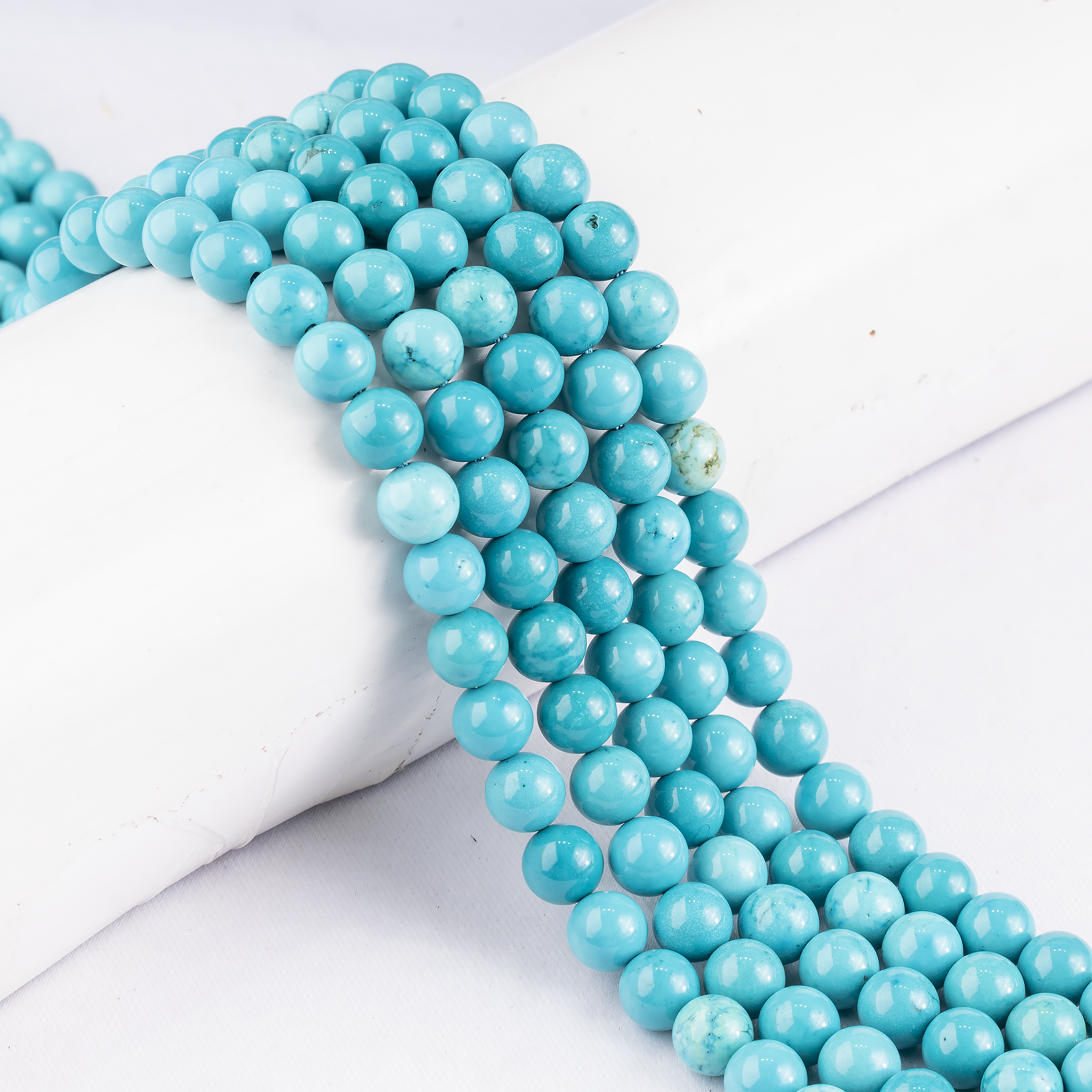 Turquoise Howlite Beads, Natural Round Crystal Beads 4mm to 12mm  DestGlow