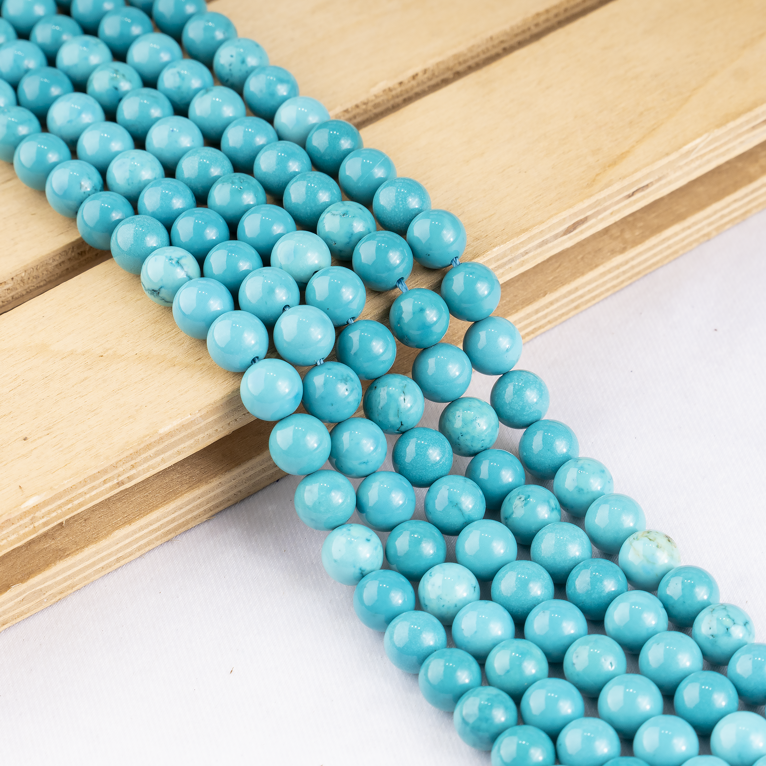 Turquoise Howlite Beads, Natural Round Crystal Beads 4mm to 12mm  DestGlow