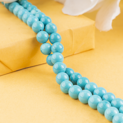 Turquoise Howlite Beads, Natural Round Crystal Beads 4mm to 12mm  DestGlow