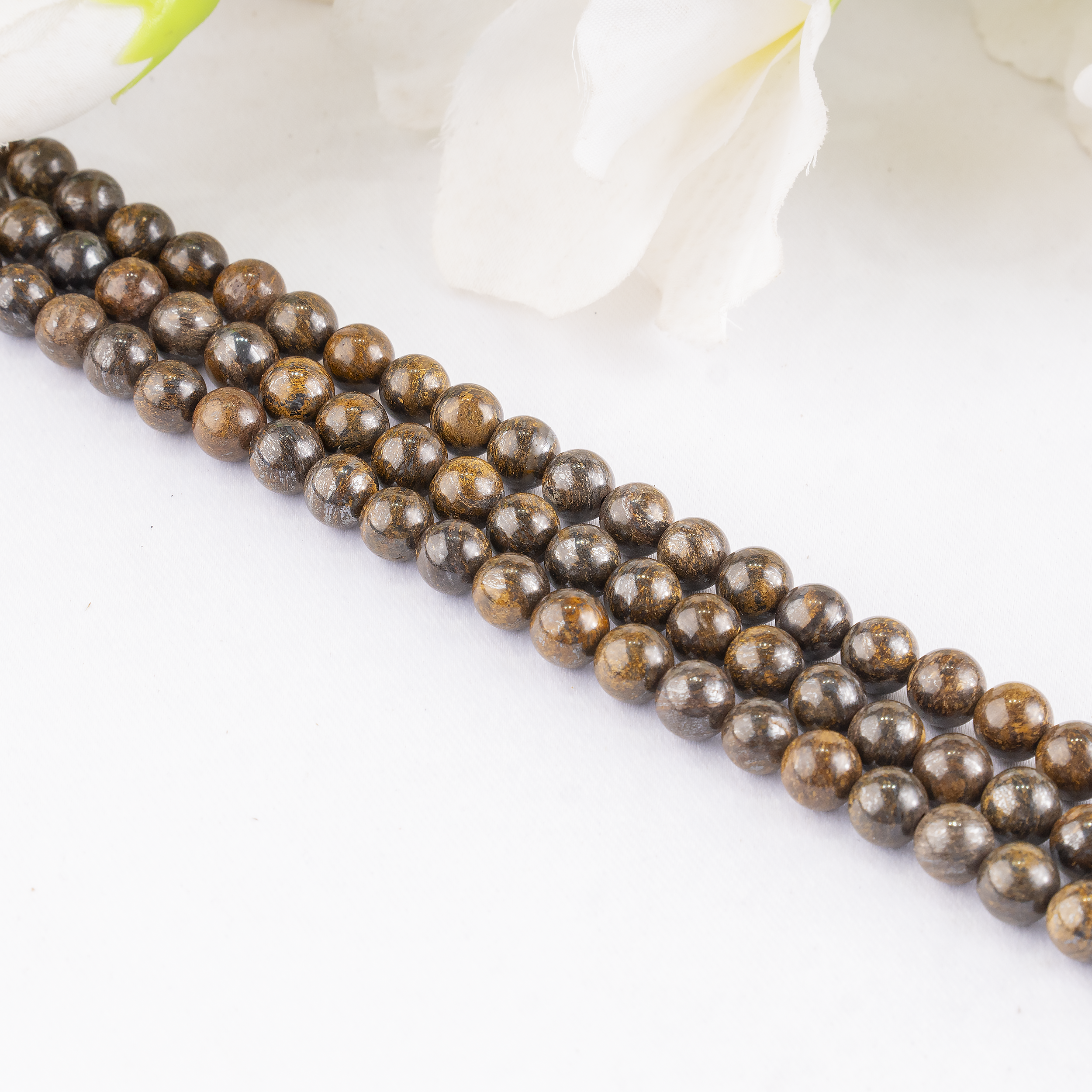 Bronzite Beads, Natural Round Crystal Beads 4mm to 12mm  DestGlow