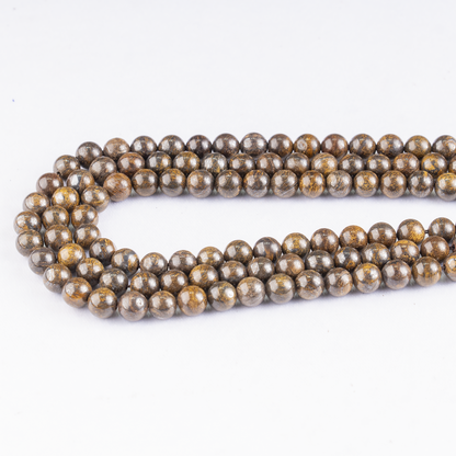 Bronzite Beads, Natural Round Crystal Beads 4mm to 12mm  DestGlow