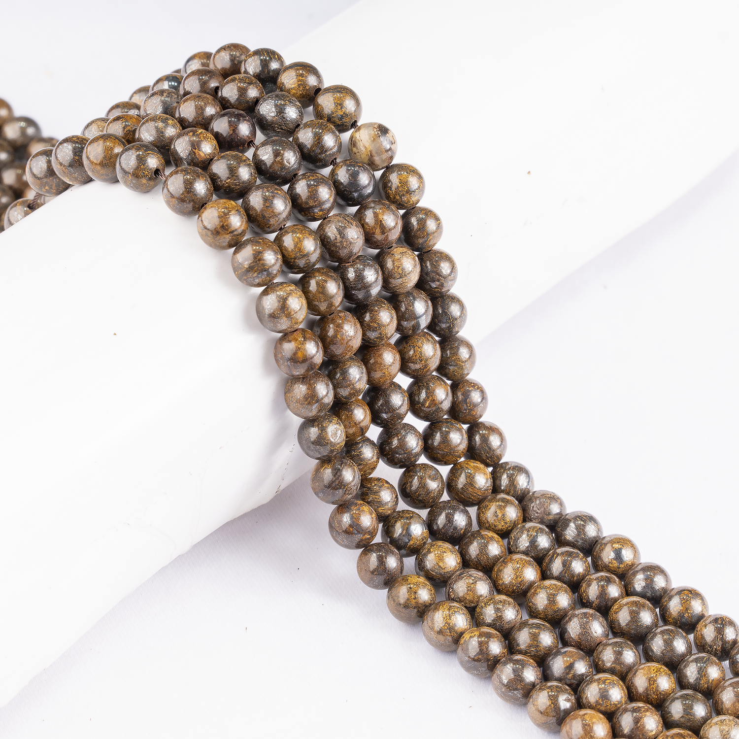 Bronzite Beads, Natural Round Crystal Beads 4mm to 12mm  DestGlow