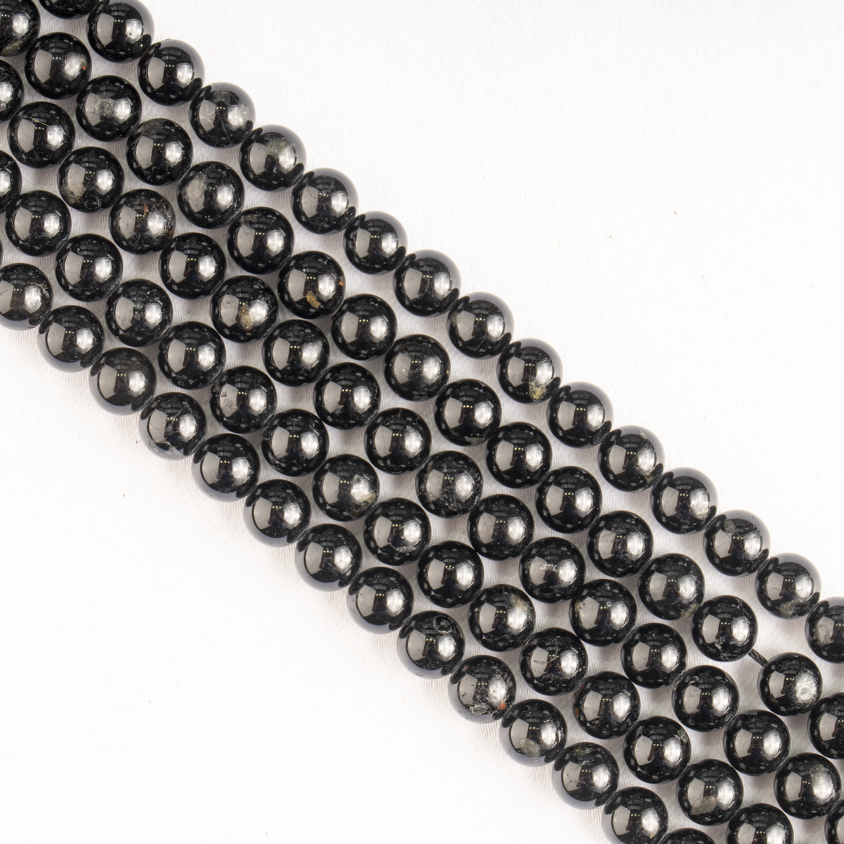 Black Tourmaline Beads, Natural Round Crystal Beads 4mm to 12mm  DestGlow