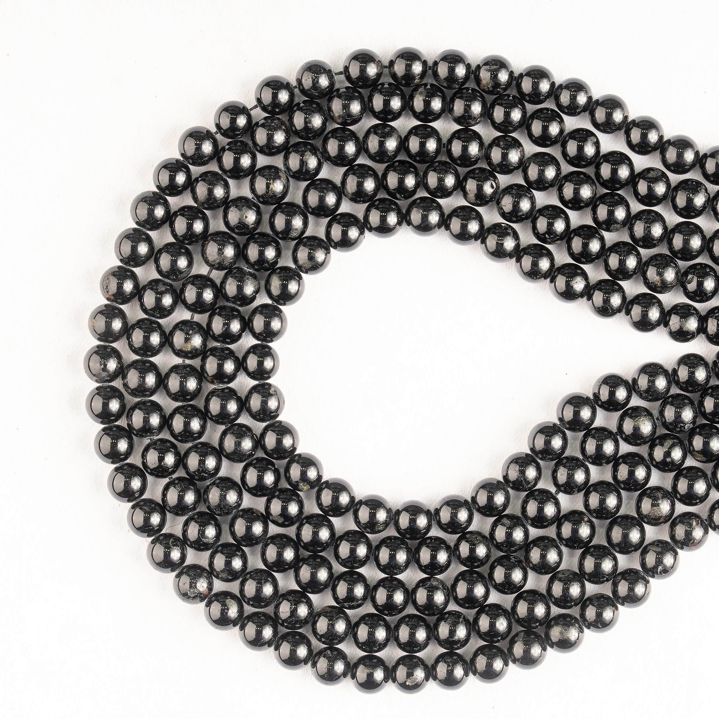 Black Tourmaline Beads, Natural Round Crystal Beads 4mm to 12mm  DestGlow