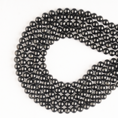 Black Tourmaline Beads, Natural Round Crystal Beads 4mm to 12mm  DestGlow