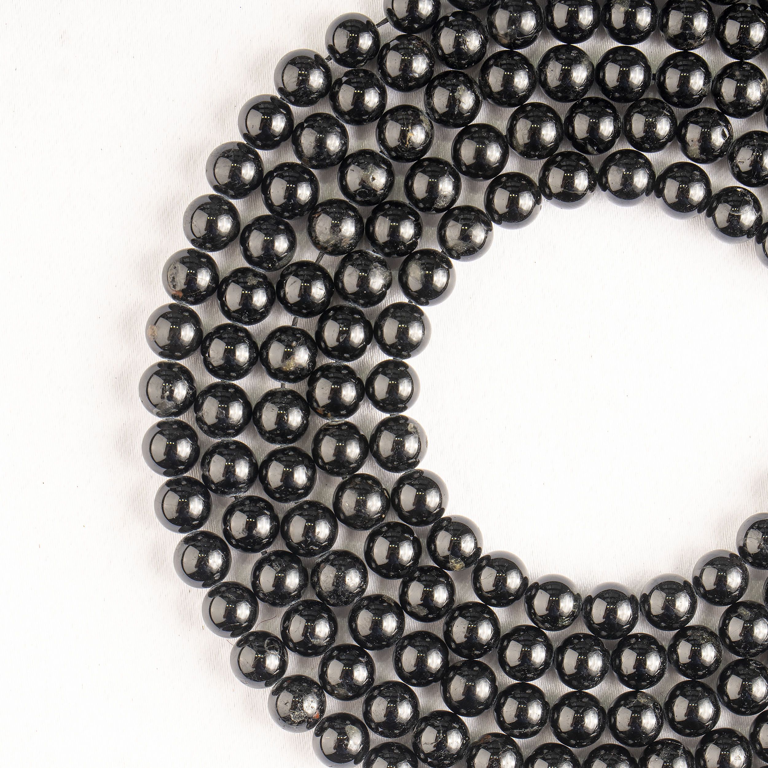 Black Tourmaline Beads, Natural Round Crystal Beads 4mm to 12mm  DestGlow