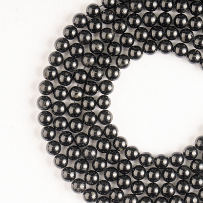 Black Tourmaline Beads, Natural Round Crystal Beads 4mm to 12mm  DestGlow