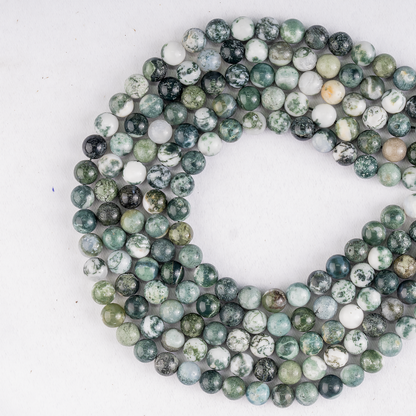 Tree Agate Beads, Natural Round Crystal Beads 4mm to 12mm  DestGlow