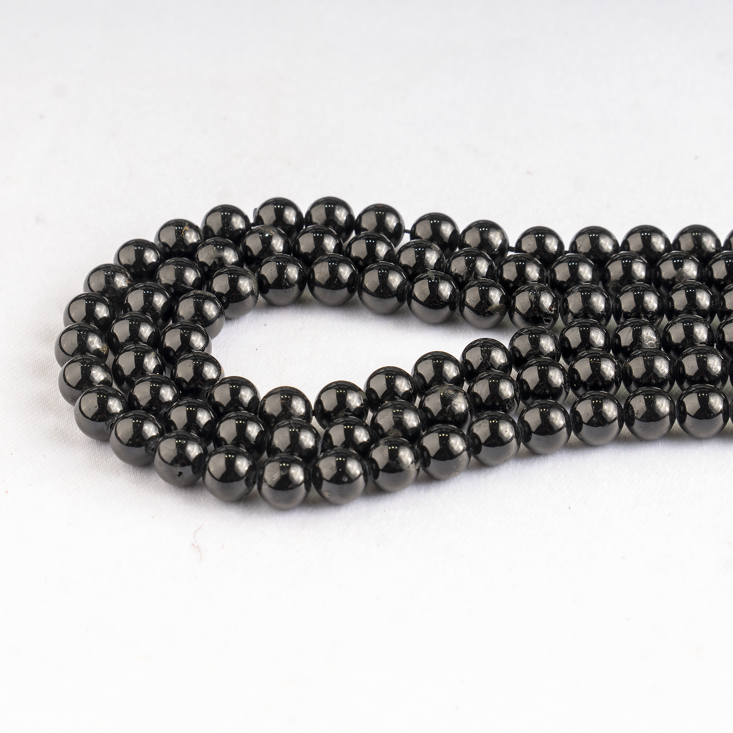 Black Tourmaline Beads, Natural Round Crystal Beads 4mm to 12mm  DestGlow