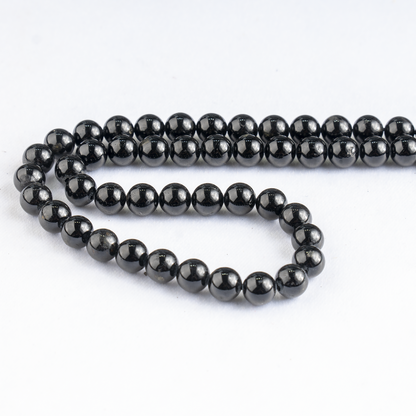 Black Tourmaline Beads, Natural Round Crystal Beads 4mm to 12mm  DestGlow