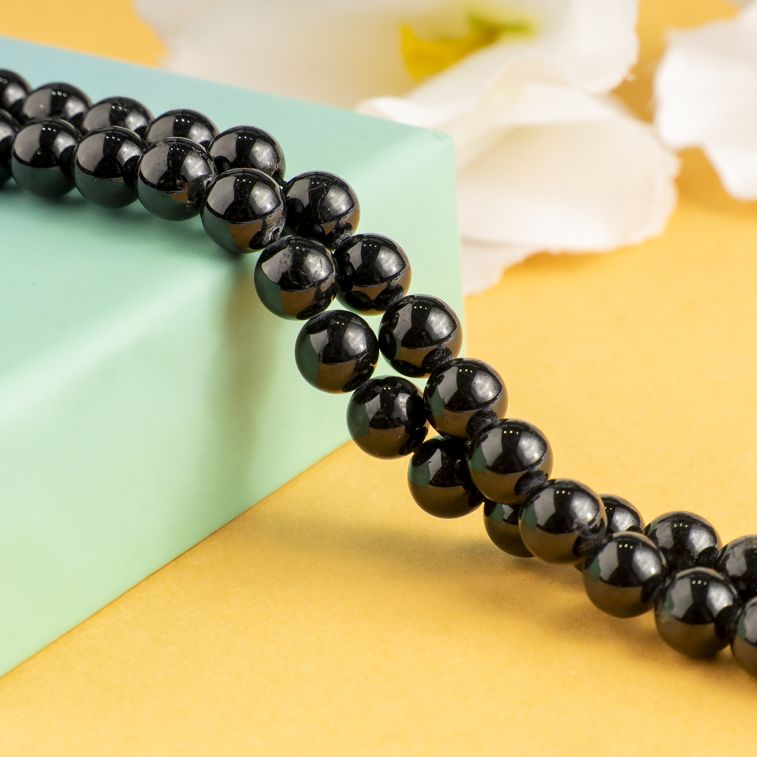 Black Tourmaline Beads, Natural Round Crystal Beads 4mm to 12mm  DestGlow