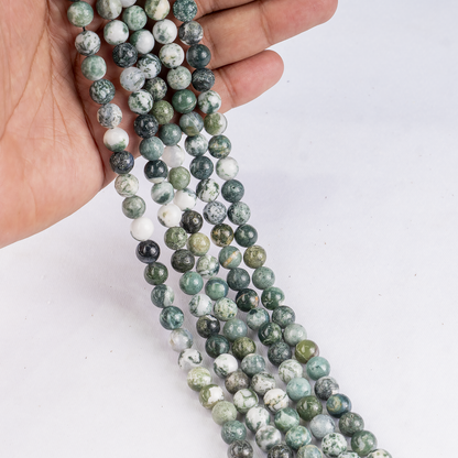 Tree Agate Beads, Natural Round Crystal Beads 4mm to 12mm  DestGlow