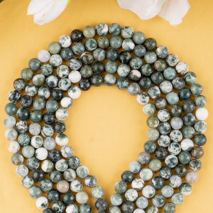 Tree Agate Beads, Natural Round Crystal Beads 4mm to 12mm  DestGlow