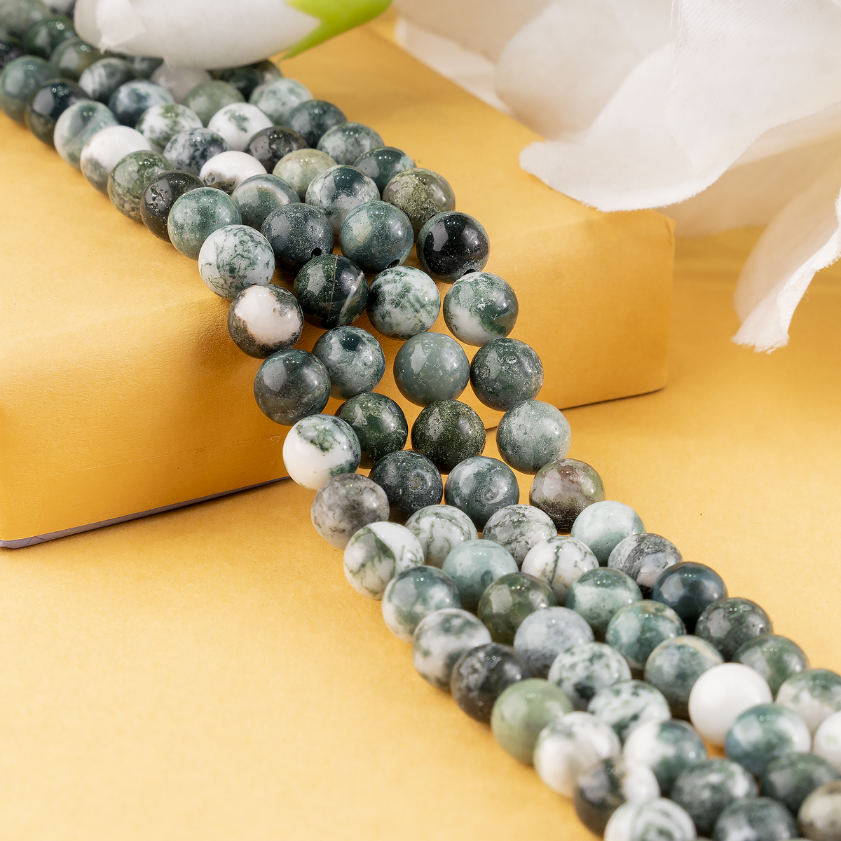 Tree Agate Beads, Natural Round Crystal Beads 4mm to 12mm  DestGlow