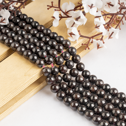 Garnet Beads, Natural Round Crystal Beads 4mm to 12mm  DestGlow