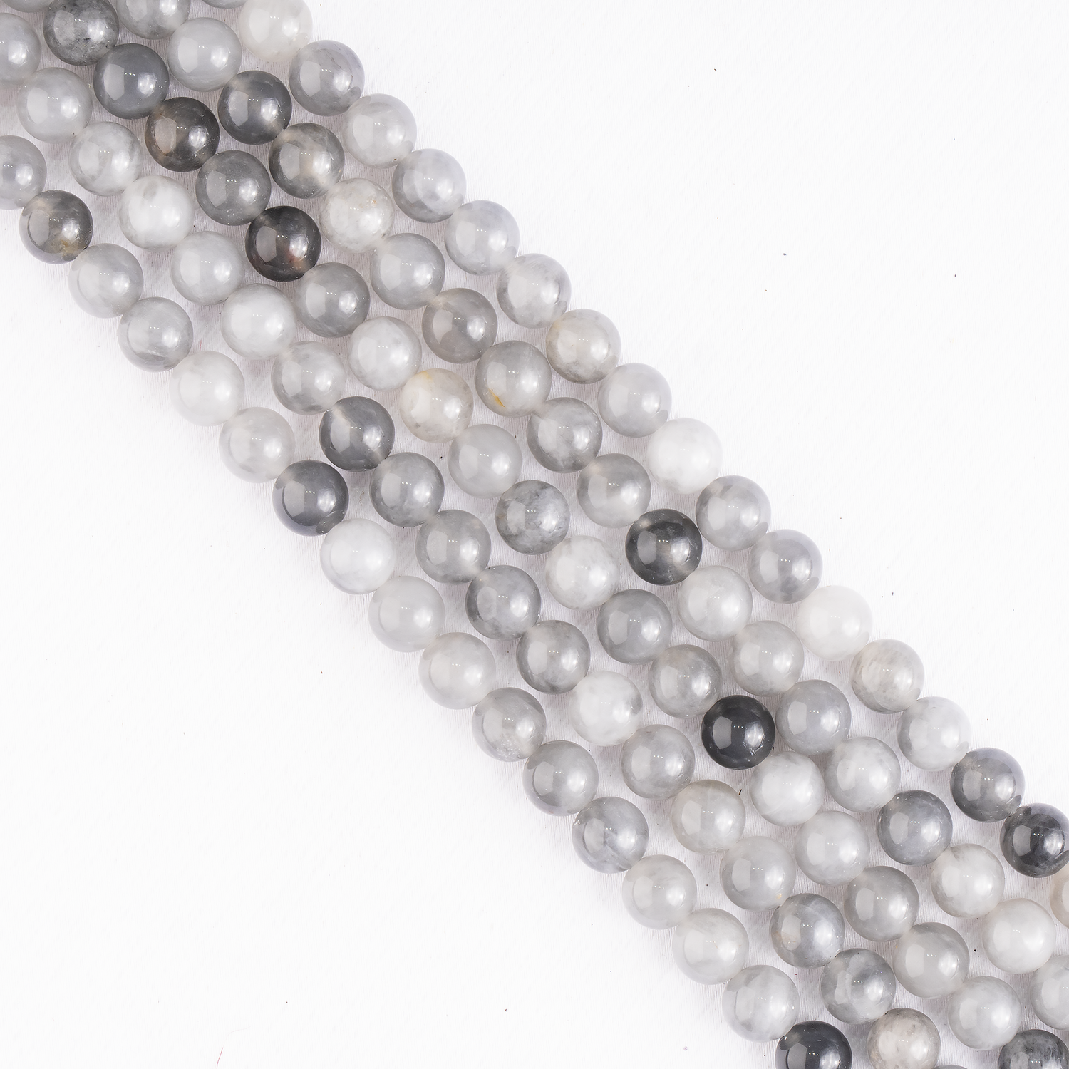 Cloudy Quartz Beads, Natural Round Crystal Beads 6mm to 10mm  DestGlow