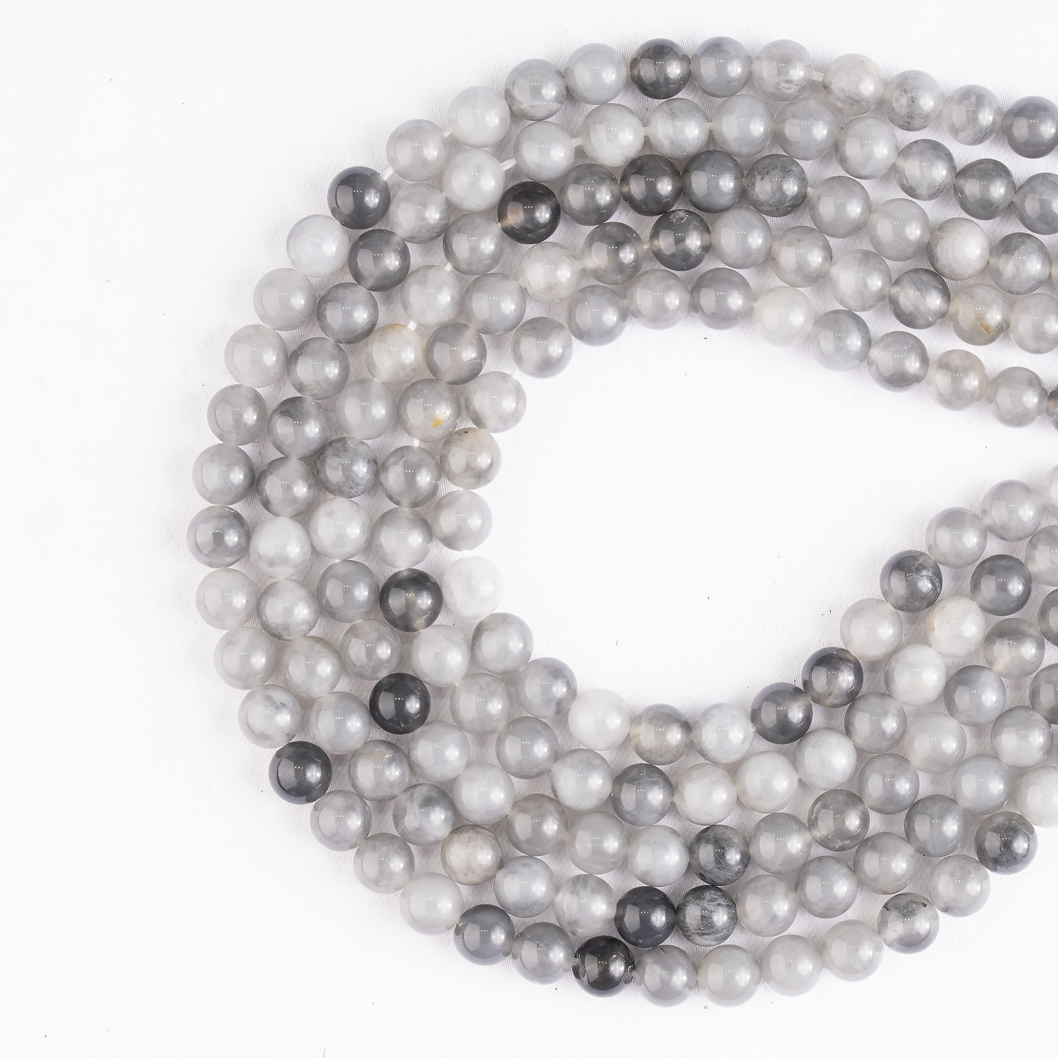 Cloudy Quartz Beads, Natural Round Crystal Beads 6mm to 10mm  DestGlow