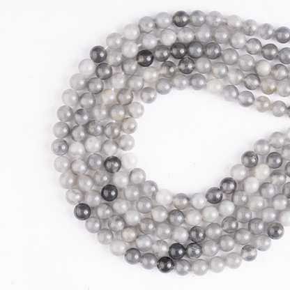 Cloudy Quartz Beads, Natural Round Crystal Beads 6mm to 10mm  DestGlow