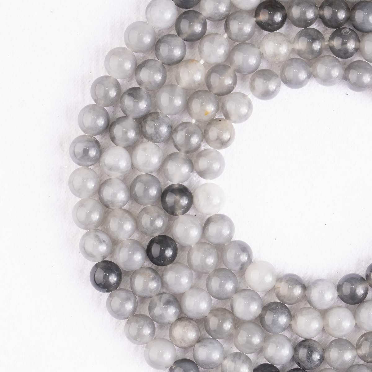 Cloudy Quartz Beads, Natural Round Crystal Beads 6mm to 10mm  DestGlow