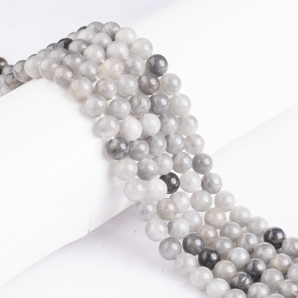 Cloudy Quartz Beads, Natural Round Crystal Beads 6mm to 10mm