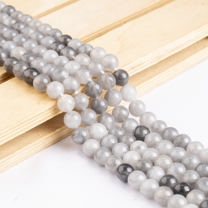 Cloudy Quartz Beads, Natural Round Crystal Beads 6mm to 10mm  DestGlow