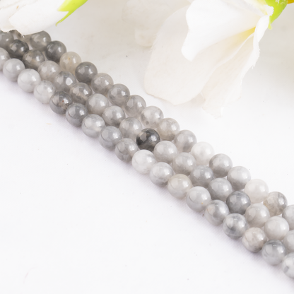 Cloudy Quartz Beads, Natural Round Crystal Beads 6mm to 10mm  DestGlow