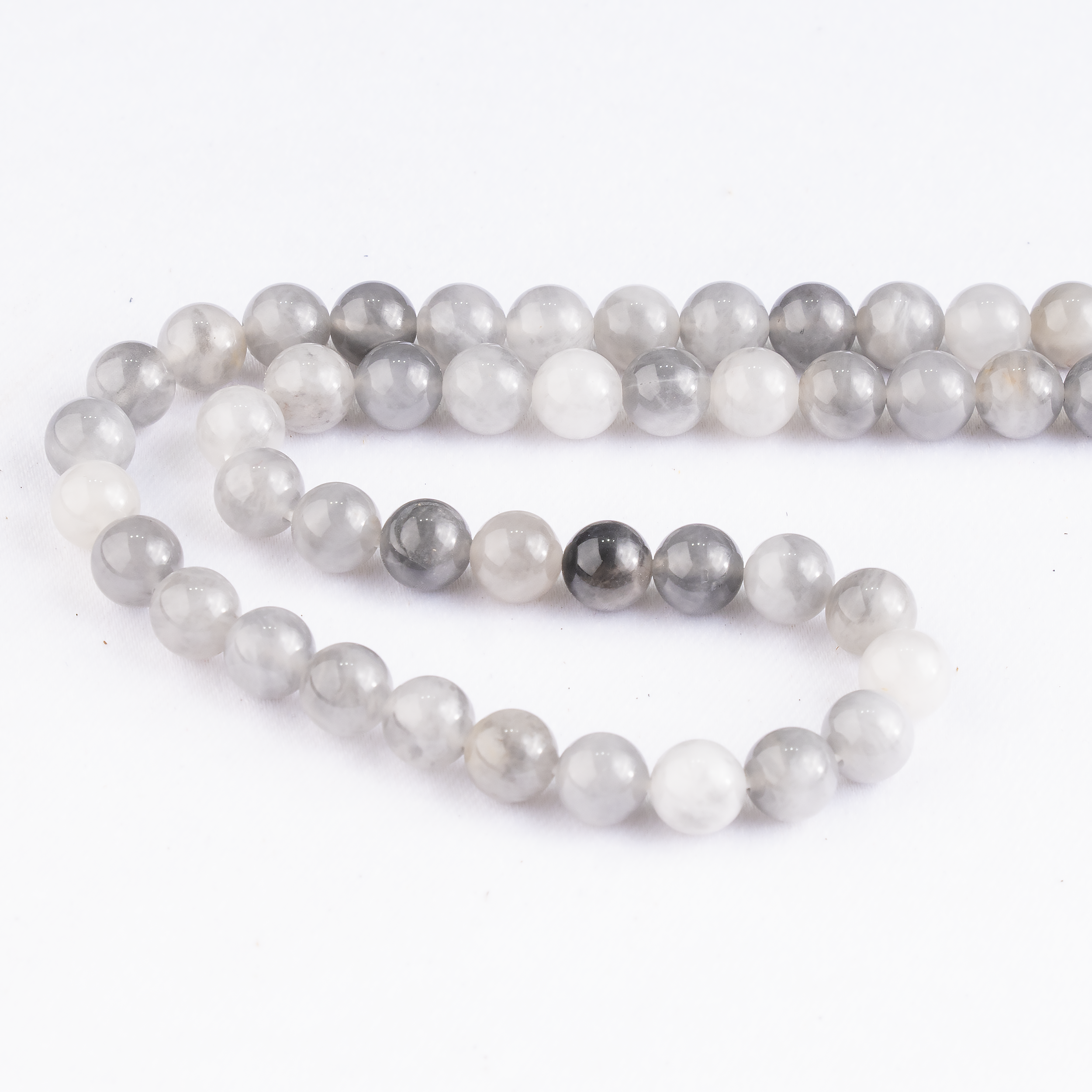Cloudy Quartz Beads, Natural Round Crystal Beads 6mm to 10mm  DestGlow