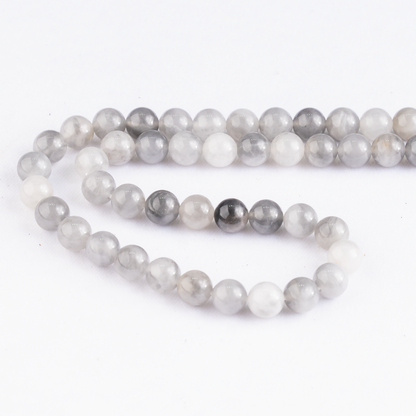 Cloudy Quartz Beads, Natural Round Crystal Beads 6mm to 10mm  DestGlow