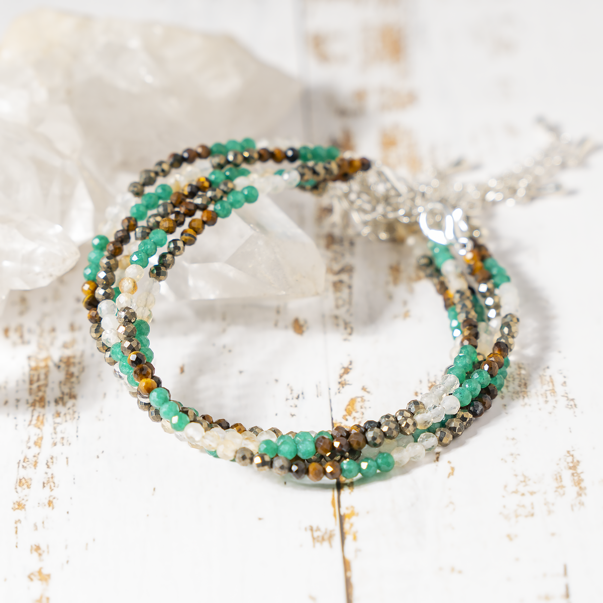 Money Magnet Crystal anklet for Healing, Protection &amp; Grounding – Natural