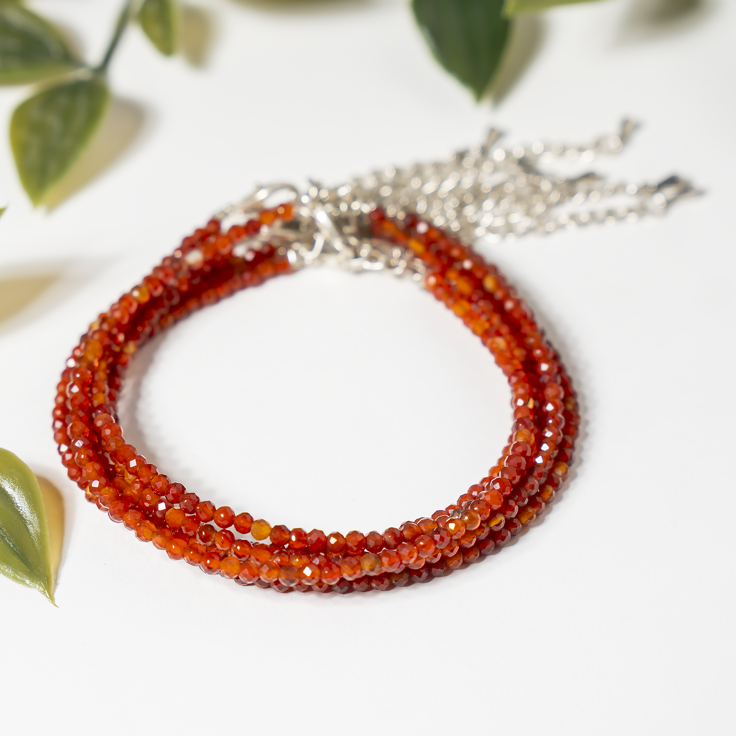 Red Carnelian Crystal anklet for Healing, Protection &amp; Grounding – Natural