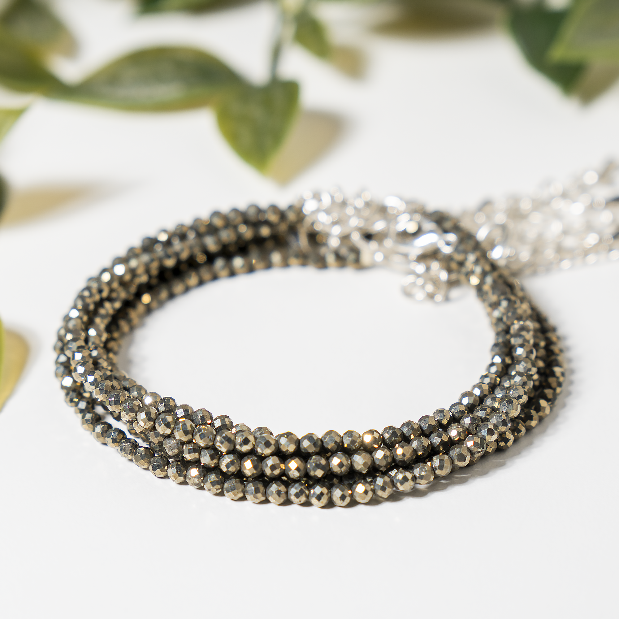 Pyrite Anklet 3mm – Natural Gemstone Jewelry for Protection, Balance &amp; Positive Energy  DestGlow