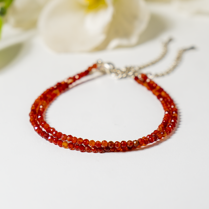 Red Carnelian Crystal anklet for Healing, Protection &amp; Grounding – Natural