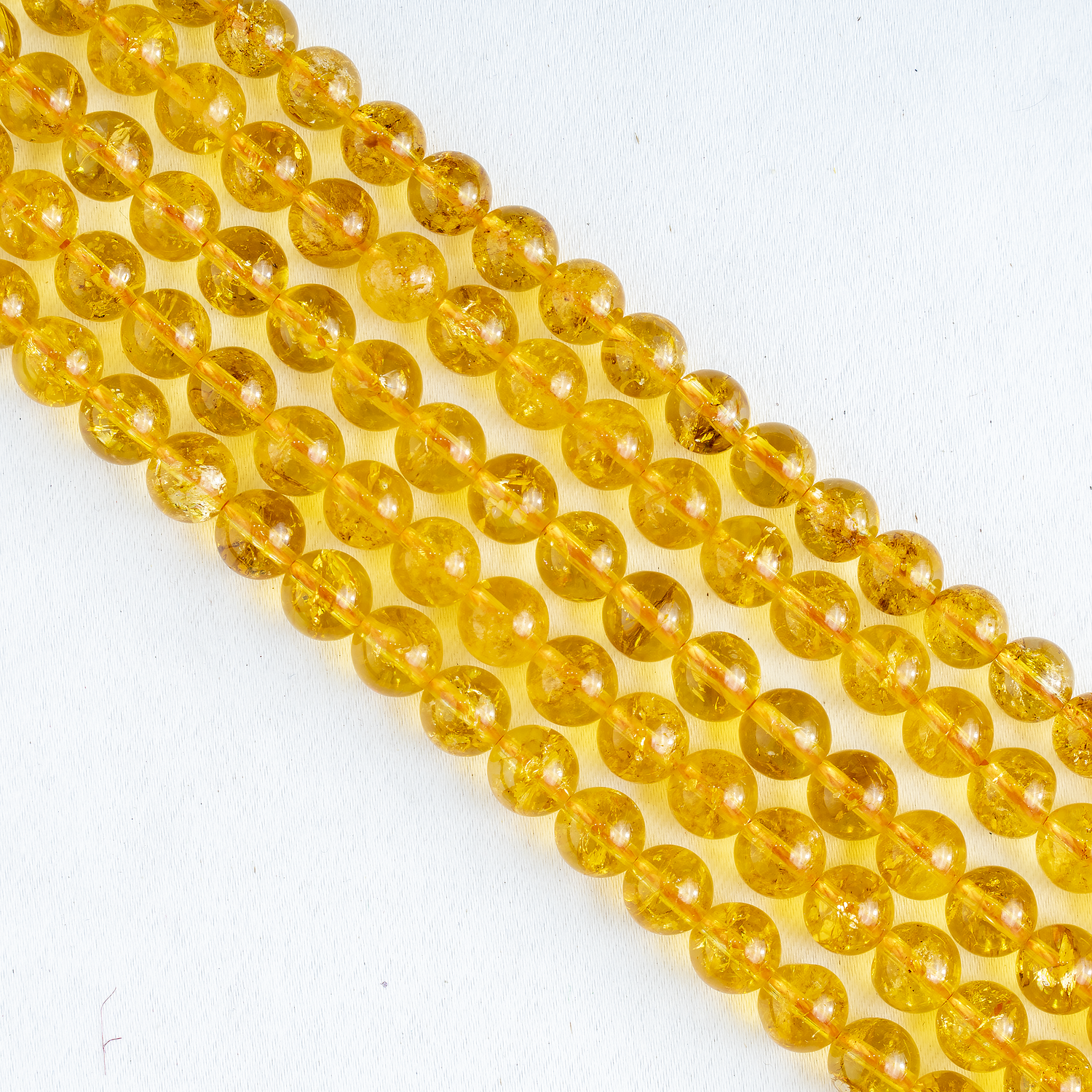 Citrine Heated Beads, Natural Round Crystal Beads 6mm to 10mm