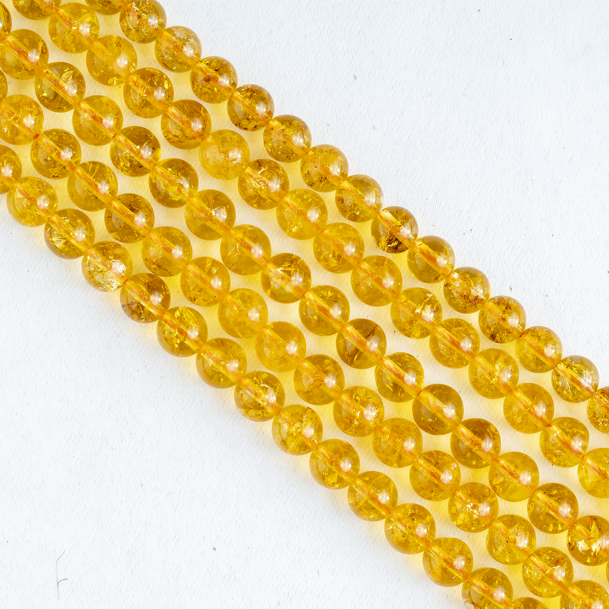 Citrine Heated Beads, Natural Round Crystal Beads 6mm to 10mm