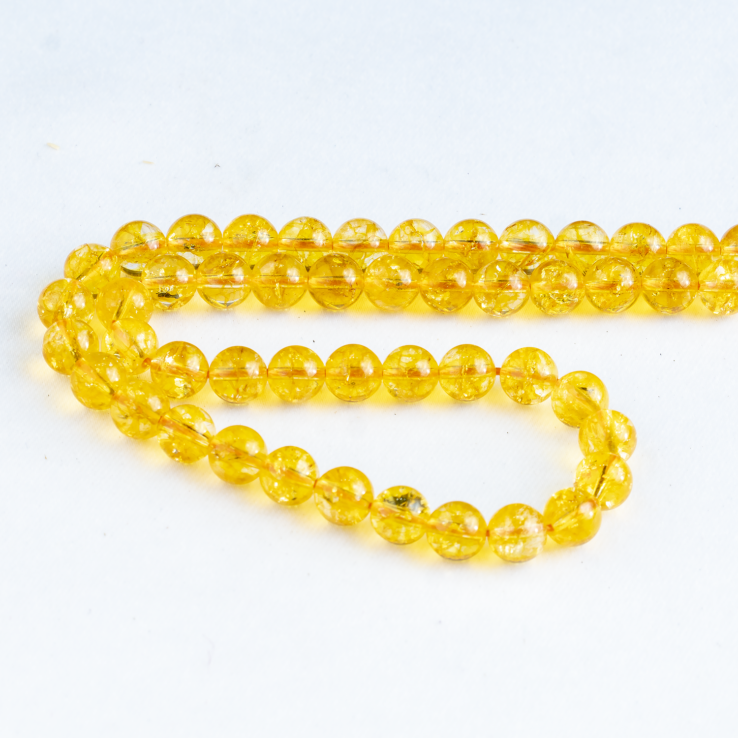 Citrine Heated Beads, Natural Round Crystal Beads 6mm to 10mm